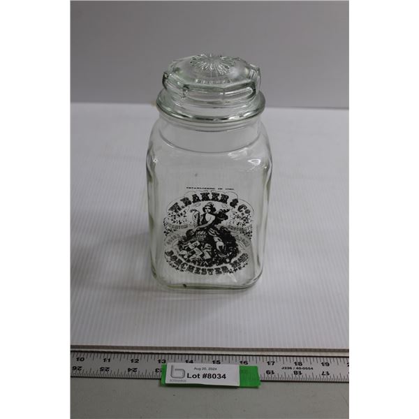 W. Baker & Co Glass Jar