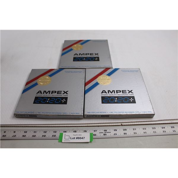 (3) Ampex Used Reel to Reel Tapes