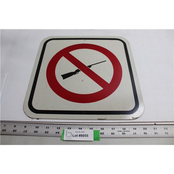 No Hunting Sign - 11 3/4" x 11 3/4"