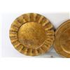 Image 3 : Round Glass Plate Stand w/Brass Grape Feet - (2) Plastic Platters