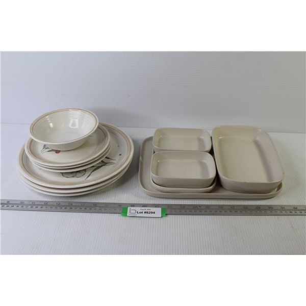 (2) Incomplete Dishware Sets