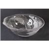 Image 2 : Glass Bowl Lily Design - Metal & Wood Tray