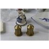 Image 4 : Assortment of Ceramic Dishware - Brass Salt & Pepper Shakers