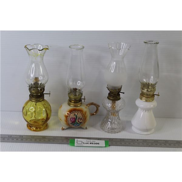 (4) Miniature Oil Lamps