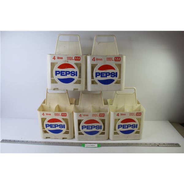 (5) Plastic Pepsi Crates