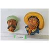 Image 1 : (2) Whiteware Bossons Heads