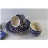 Image 2 : Partial Blue Willow Ceramic Dishes (partial set)