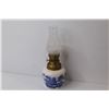 Image 4 : Blue Willow - Divided Plate - Miniature Oil Lamp - Creamer - Tea Towel