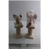 Image 1 : (2) Whiteware Bases and (2) Cherubs