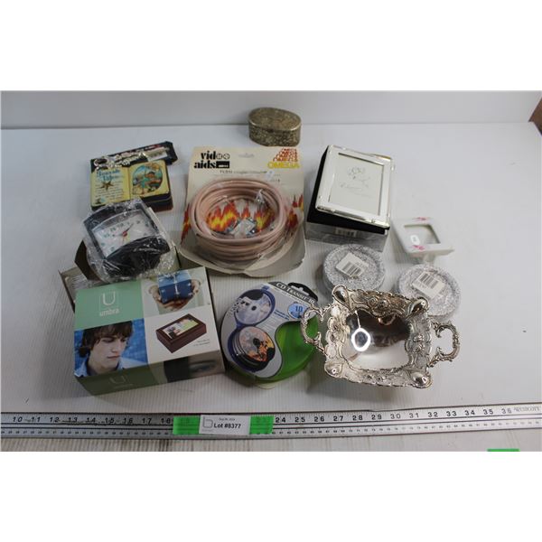 Picture Frames, Alarm Clock and Decorative Items