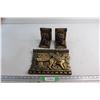Image 1 : (2) Cowboy Bookends and Greek Wall Decoration