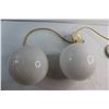 Image 2 : (2) Mid Century Pendent Light Fixtures 9'' - Untested
