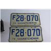 Image 5 : Pair of 1976 Saskatchewan Licence Plates and Vintage A/C Car Part