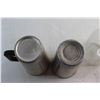 Image 7 : Tea Pot and Sugar Bowl - Chipped, (2) Aluminum Milkshake Cups, Vase and Sealable Bottle