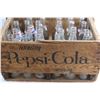 Image 2 : Vintage Pepsi Cola Wooden Crate and (24) Pepsi Glass Bottles