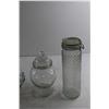 Image 3 : (2) Assorted Glass Storage Jars and Bowl