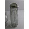 Image 4 : (2) Assorted Glass Storage Jars and Bowl