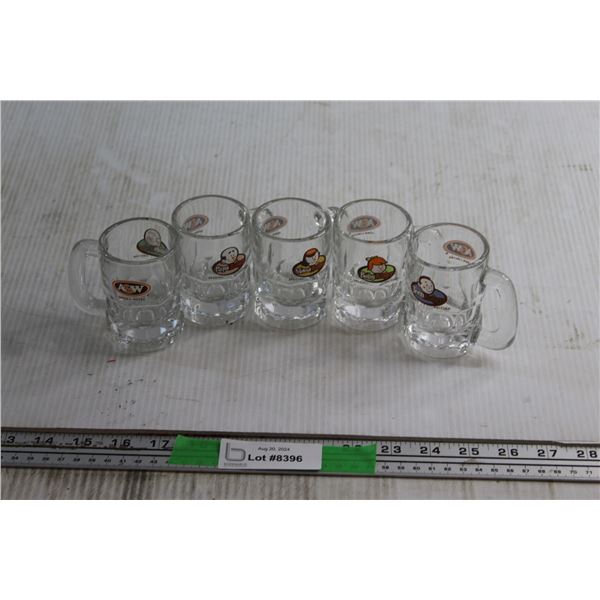 (5) Assorted A&W Mini Mugs 2'' x 3''