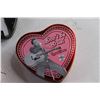 Image 4 : Russell Stover Elvis Presley Tin with Assorted Chocolate and (3) Heart Shaped Tins