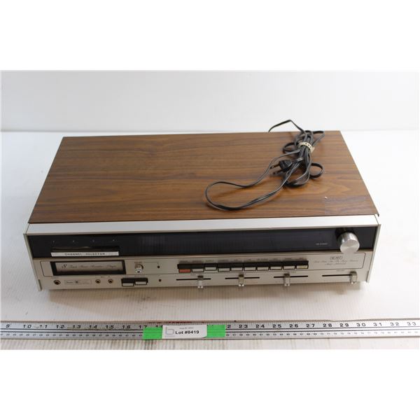 Sears FM Radio and 8-Track Player 21'' x 12''- Untested, As Is