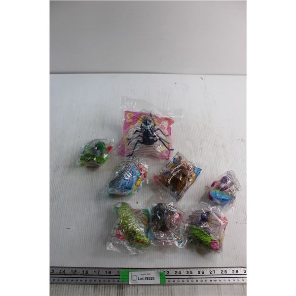 (8) Assorted Happy Meal Bugs Toys - Sealed