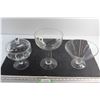 Image 1 : (3) Glass Centrepiece Bowls