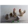 Image 1 : (5) Assorted Ceramic Birds Decorations - Chickens