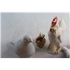 Image 2 : (5) Assorted Ceramic Birds Decorations - Chickens