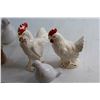 Image 7 : (5) Assorted Ceramic Birds Decorations - Chickens