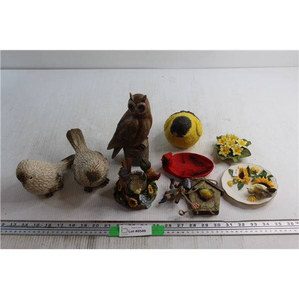 (9) Assorted Ceramic Animal Decorations