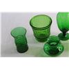 Image 2 : (6) Green Glass Vases