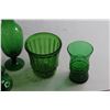 Image 3 : (6) Green Glass Vases