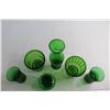 Image 5 : (6) Green Glass Vases