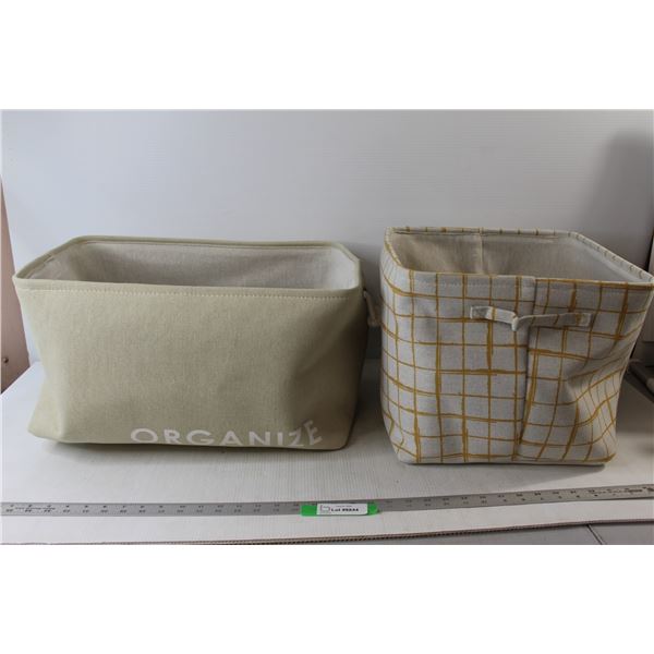 (2) Cloth Baskets Bags