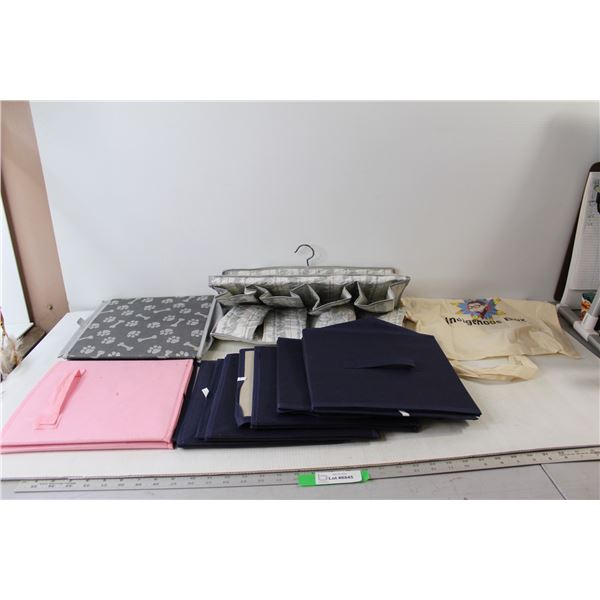 Indigenous Box Bag, (7) Foldable Cloth Box, Hanging Accessory Tool Pocket