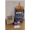 Image 2 : Cloth Basket, Wicker Basket, Blue Wicker Shelf - 16" x 12" x 31" High, Great Value Spray Mop Refill 