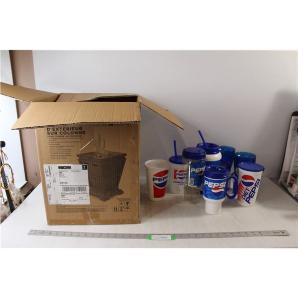* Assorted Pepsi Glass Bottles Cups Cans