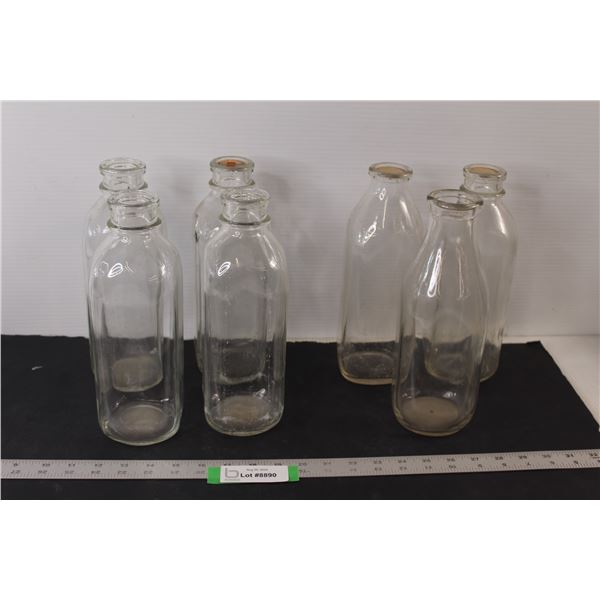 (7) Glass Milk Jugs