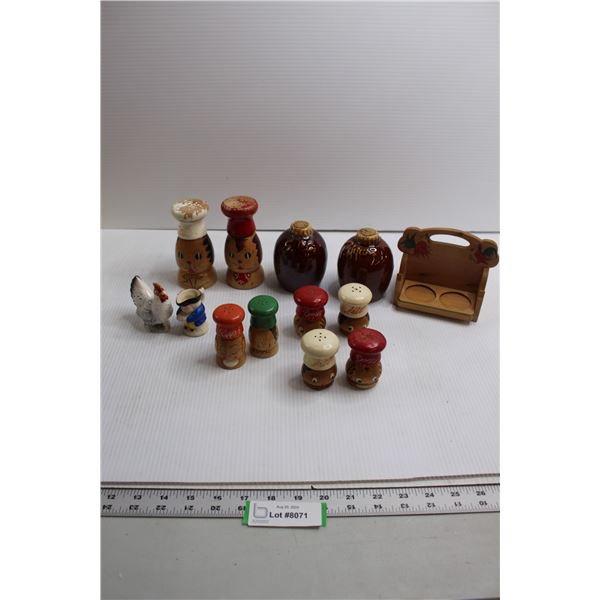 Assorted Salt and Pepper Shakers, Kitchen Items