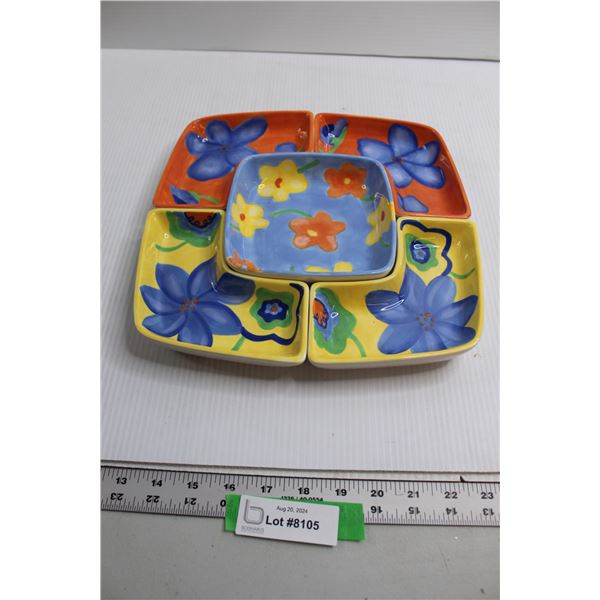 5-Piece Avon Floral Serving Set