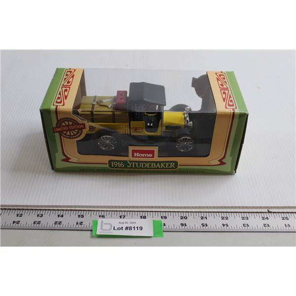 Home 1916 Studebaker Pick Up Delivery Truck Coin Bank Die Cast - 1/25