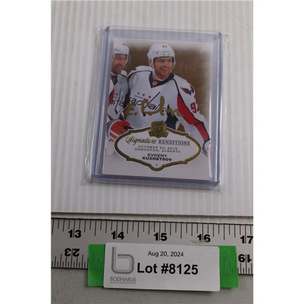 Evgeny Kuznetsov Signiture Renditions Upper Deck "The Cup" Hockey Card