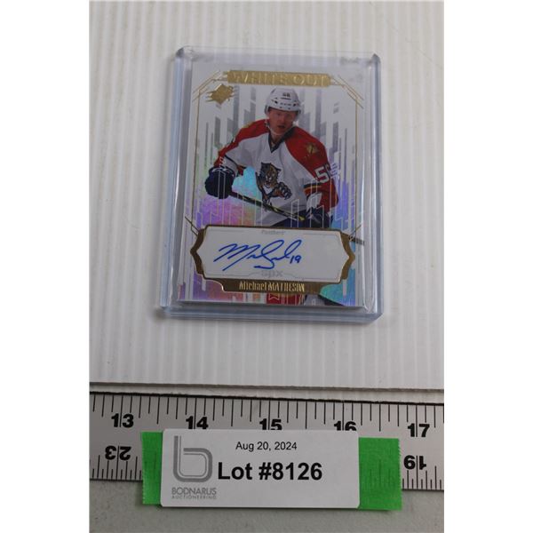 Michael Matheson SPX Rookie Upper Deck Autograph Hockey Card