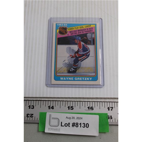 1984-85 OPC Power Play Leader Wayne Gretzky Hockey Card