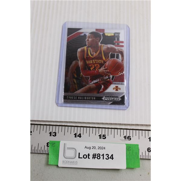 Tyrese Haliburton Prizm Rookie Basketball Card