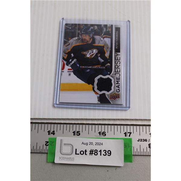 Peter Forsberg Upper Deck Jersey Hockey Card