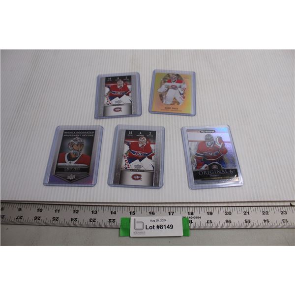(5) Carey Price Insert Hockey Cards