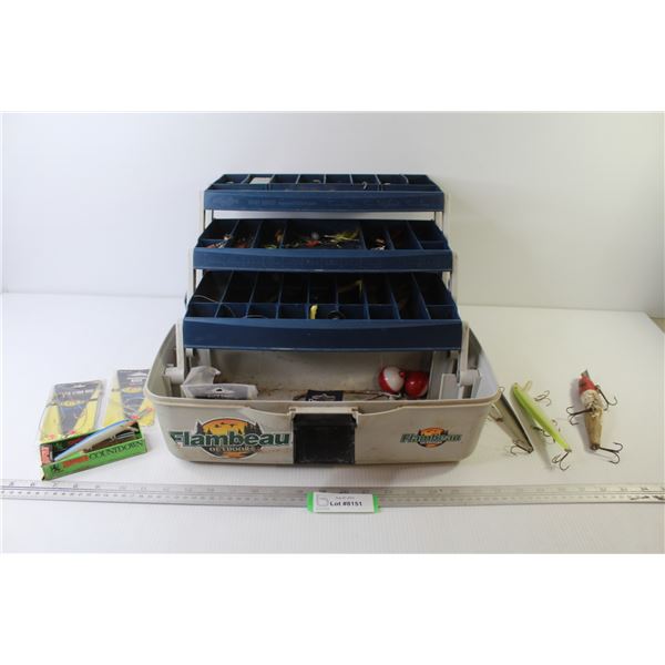 Flambeau Fishing Tackle Box w/Contents - Hooks - Pickerel Rigs