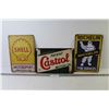 Image 1 : (3) Tin Signs - Michelin - Castrol - Shell (8" x 12")