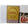 Image 3 : (3) Tin Signs - Michelin - Castrol - Shell (8" x 12")